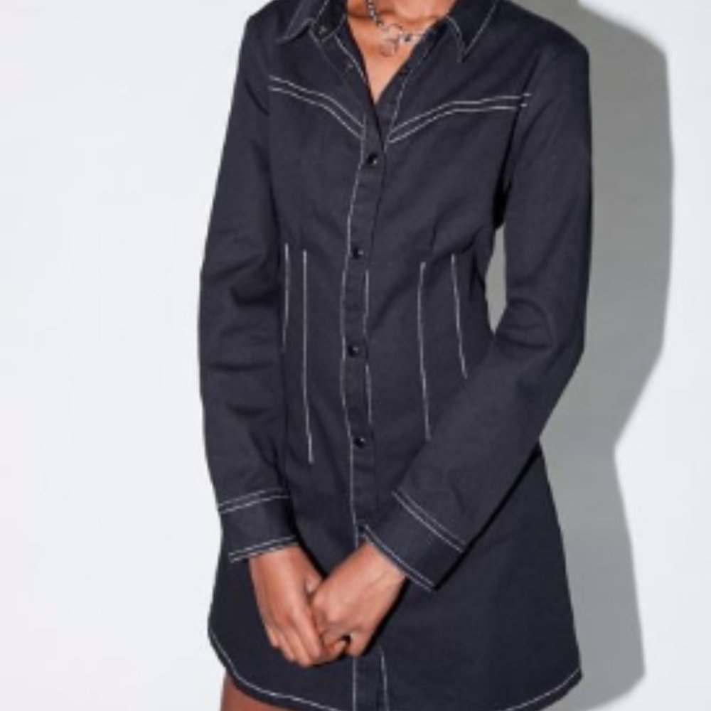 Women's Denim Long Sleeve Dress